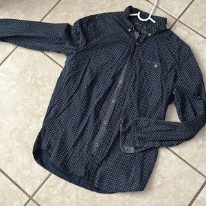 Navy blue button down shirt